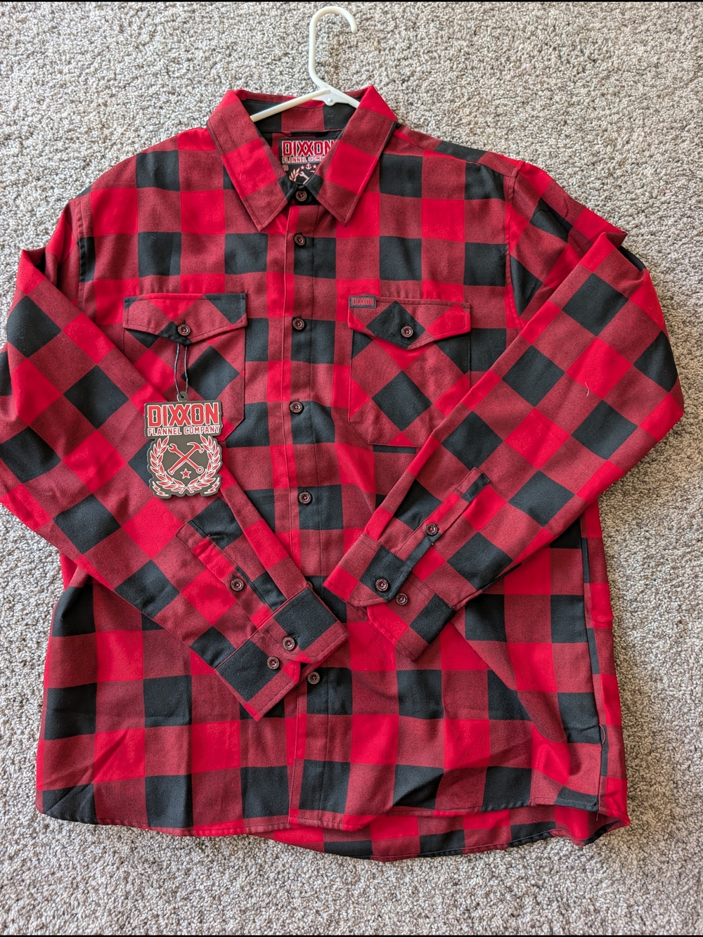 DIXXON Red and Black Buffalo Plaid Button-Down Shirt